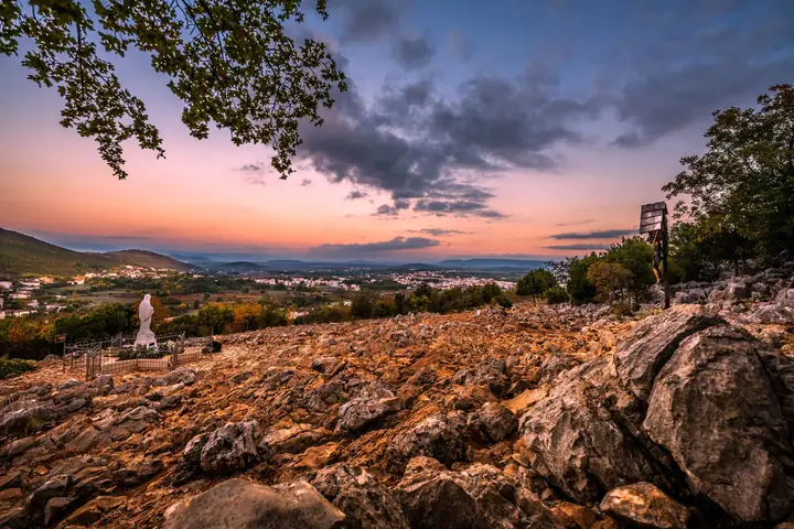 Apparition Hill at sunset